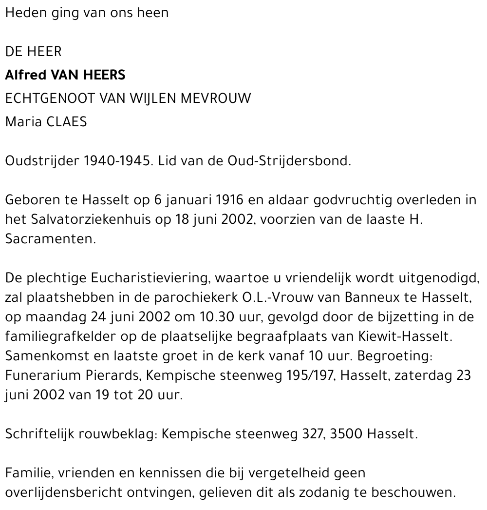 Alfred Van Heers