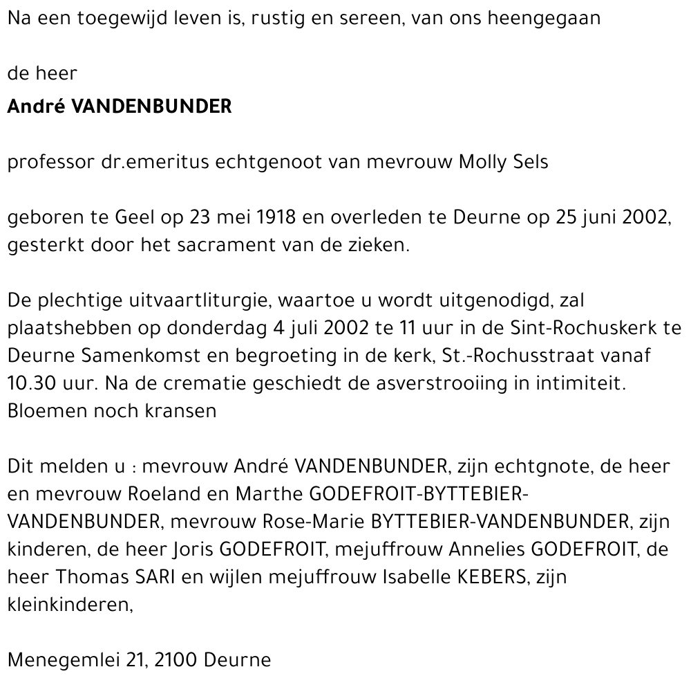 André Vandenbunder