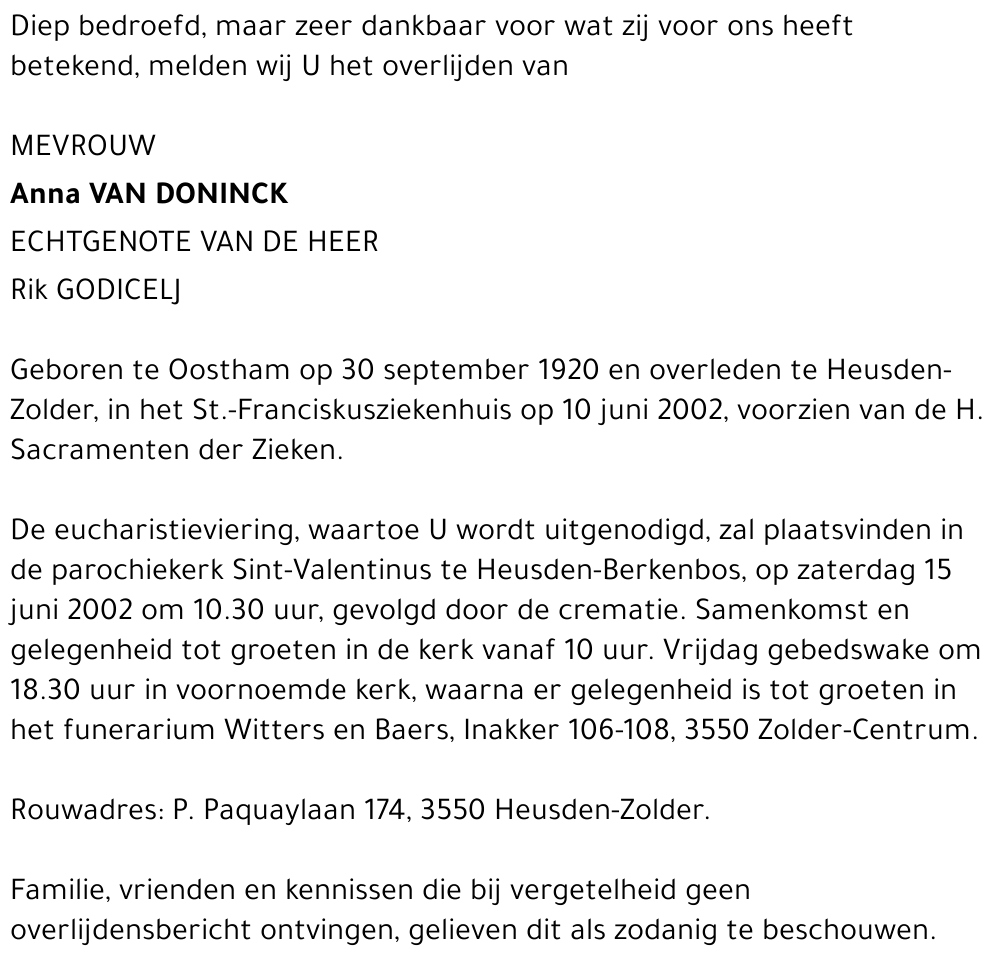 Anna Van Doninck