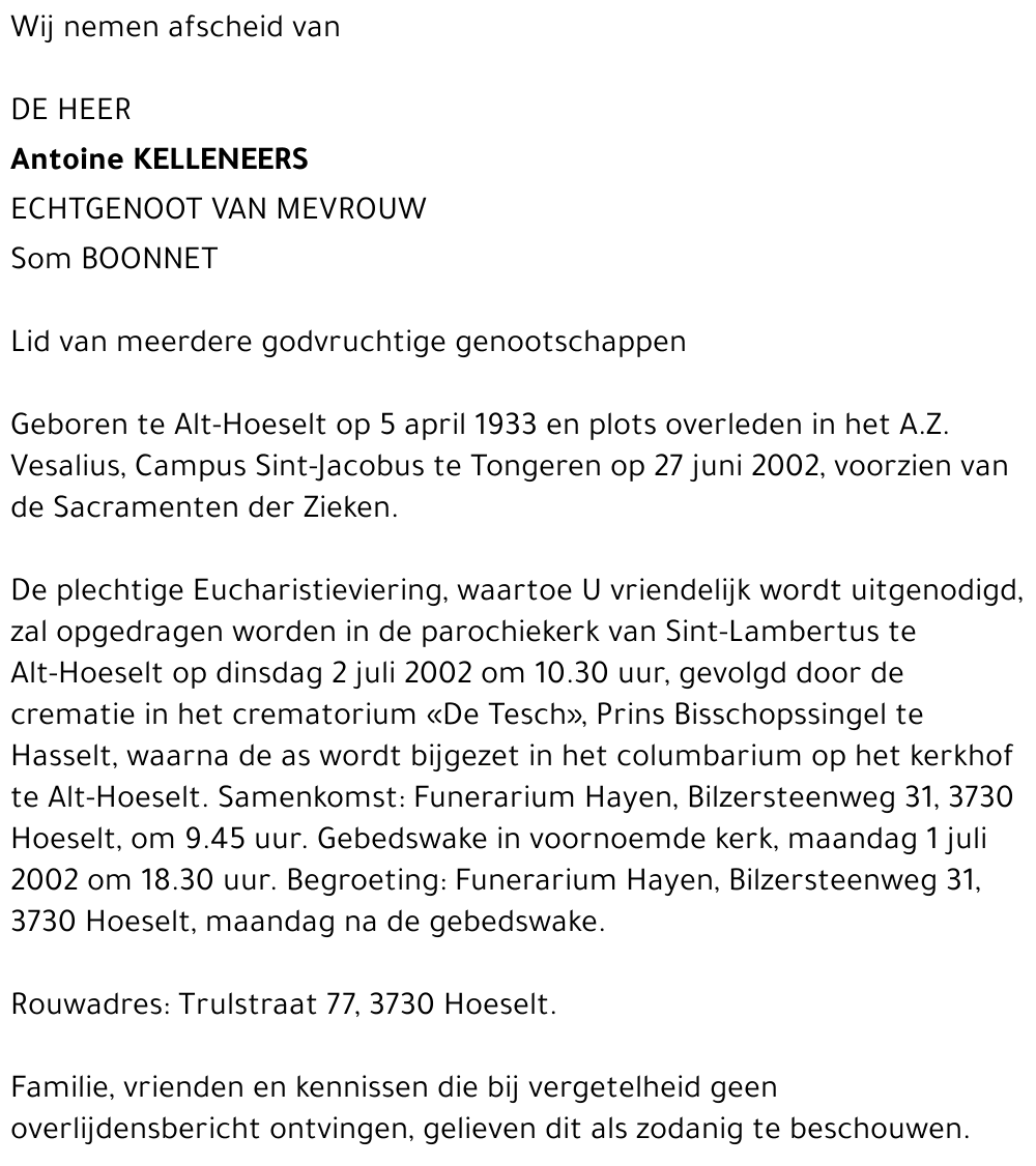 Antoine Kelleneers