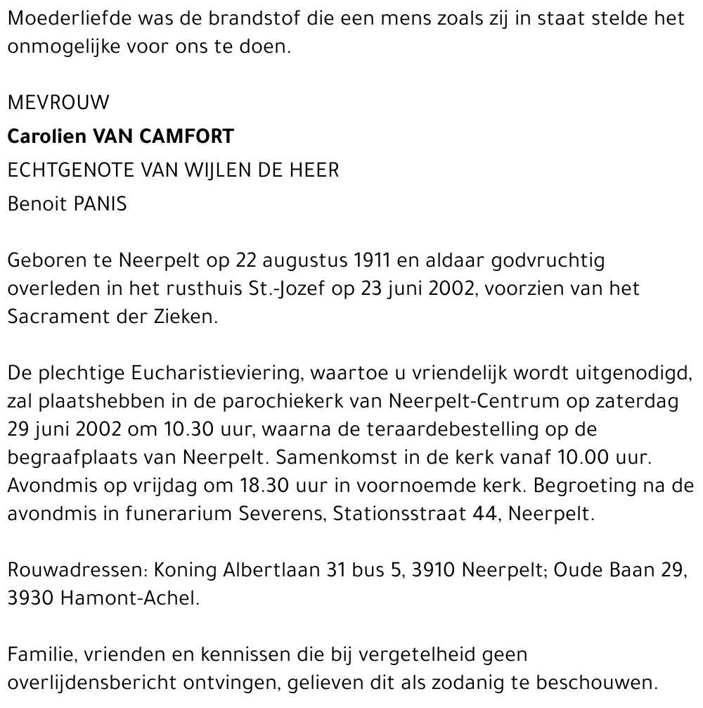 Carolien Van Camfort