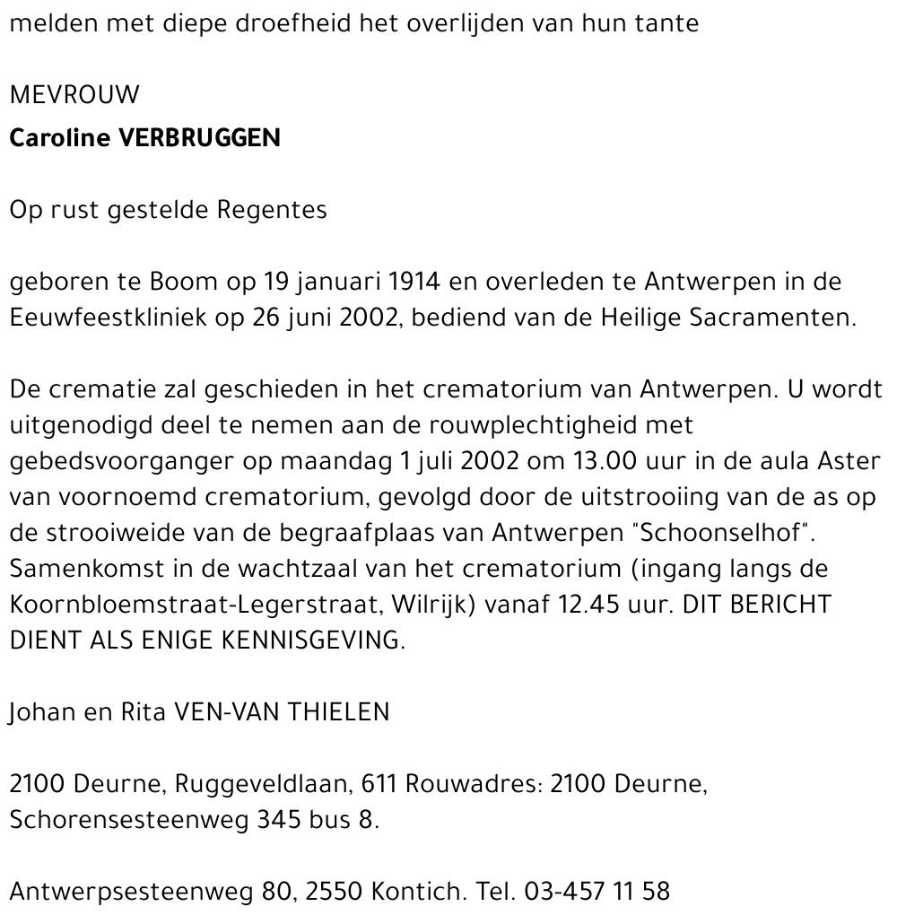 CAROLINE VERBRUGGEN