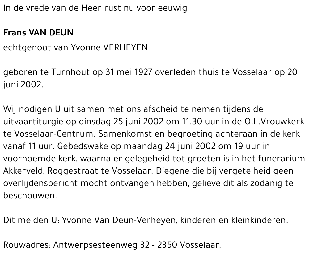Frans Van Deun