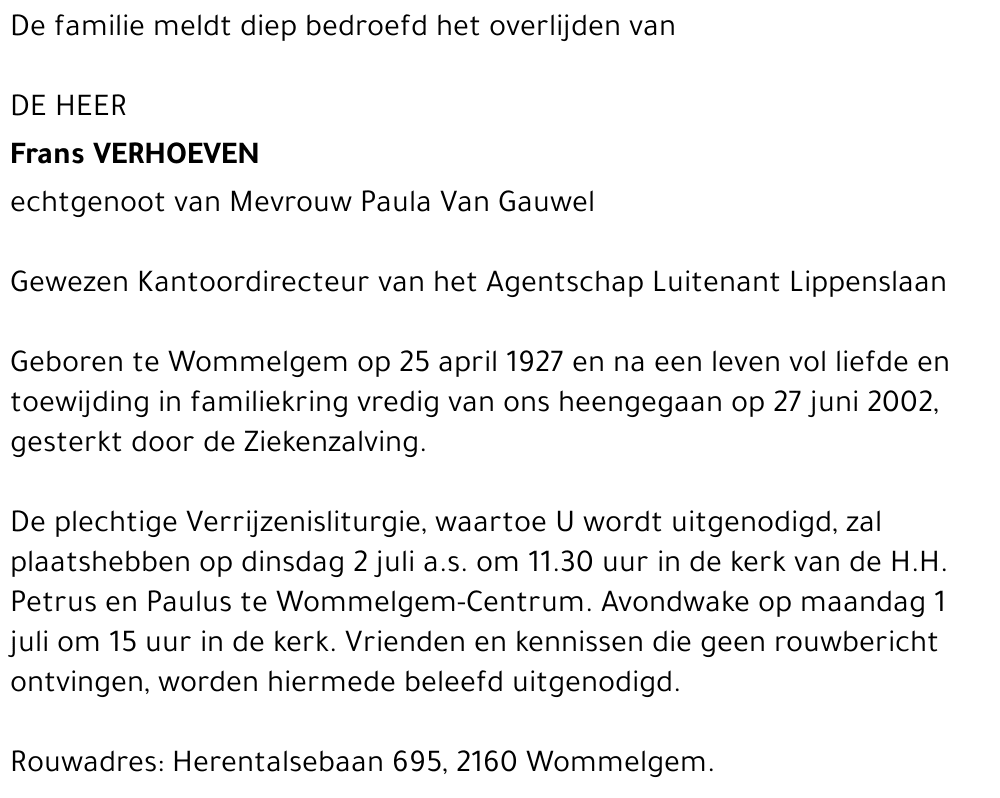 Frans Verhoeven