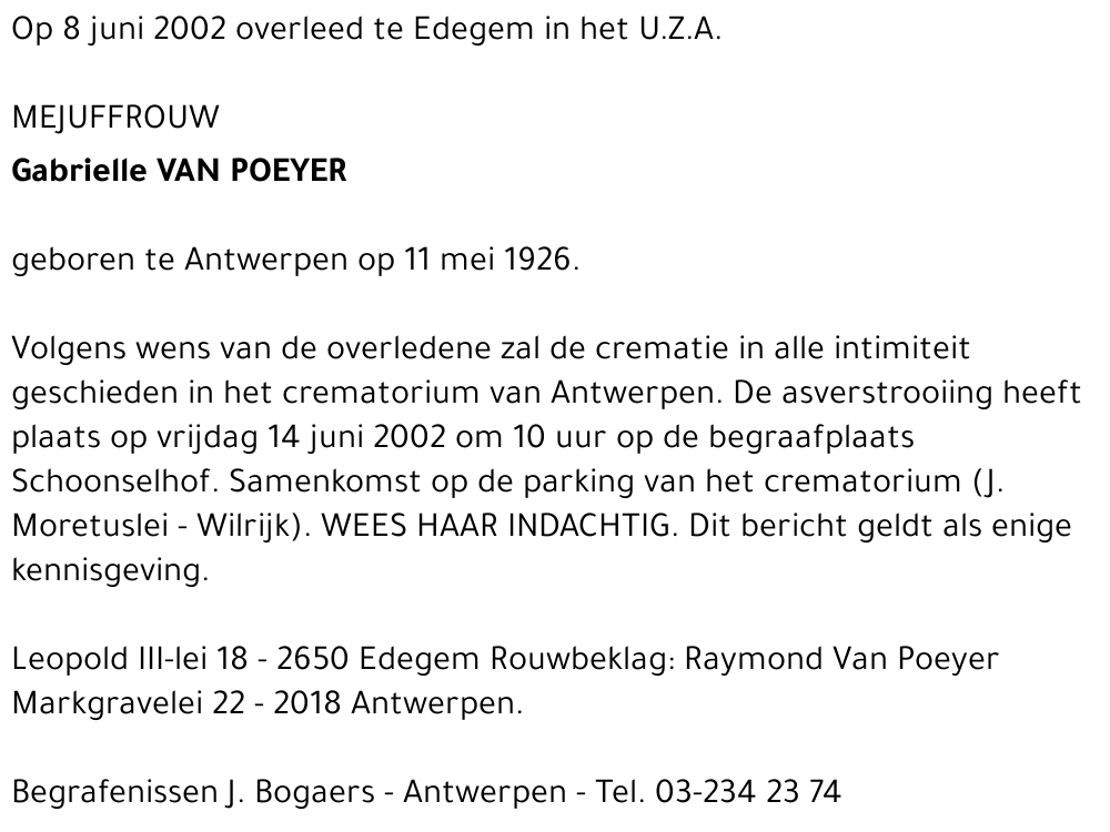 Gabrielle Van Poeyer