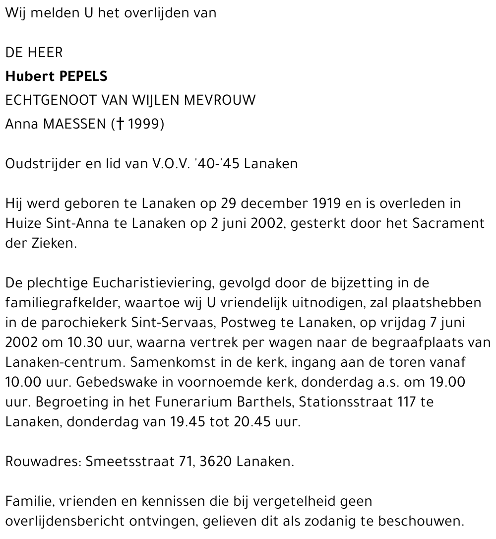 Hubert Pepels
