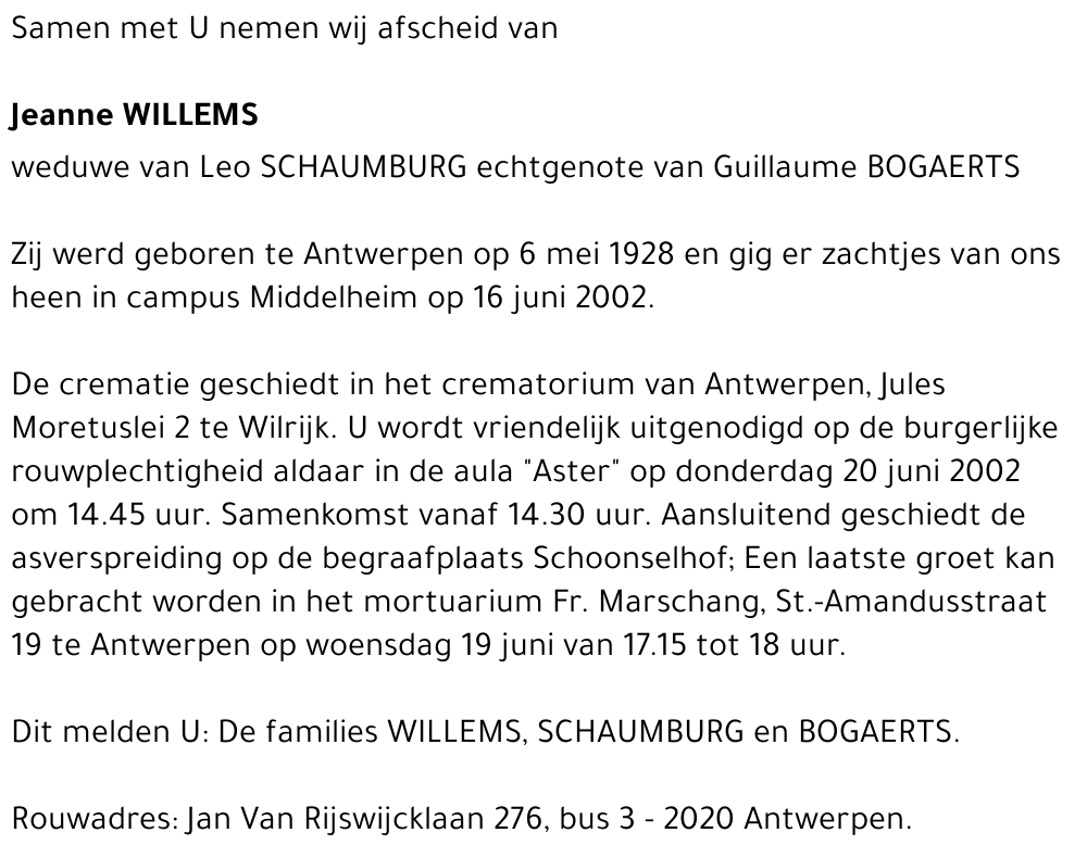 Jeanne Willems