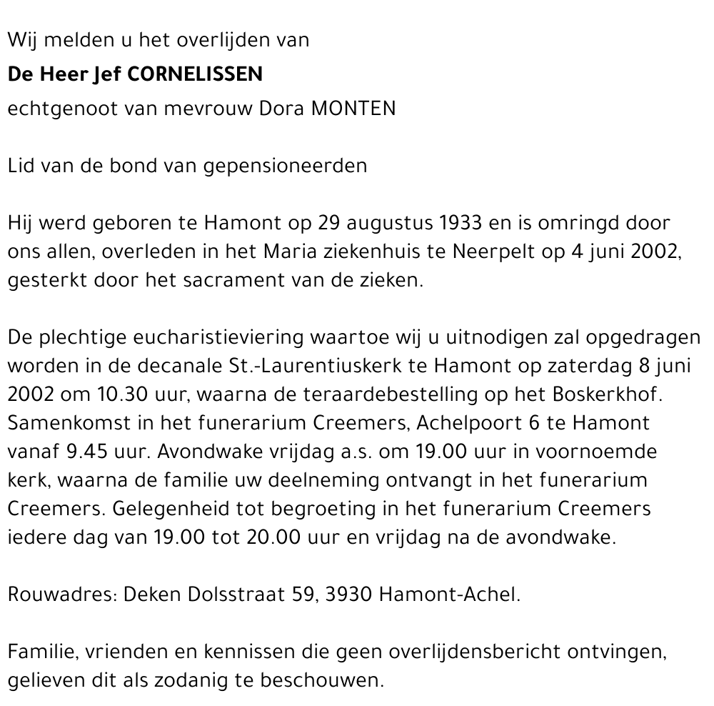 Jef Cornelissen