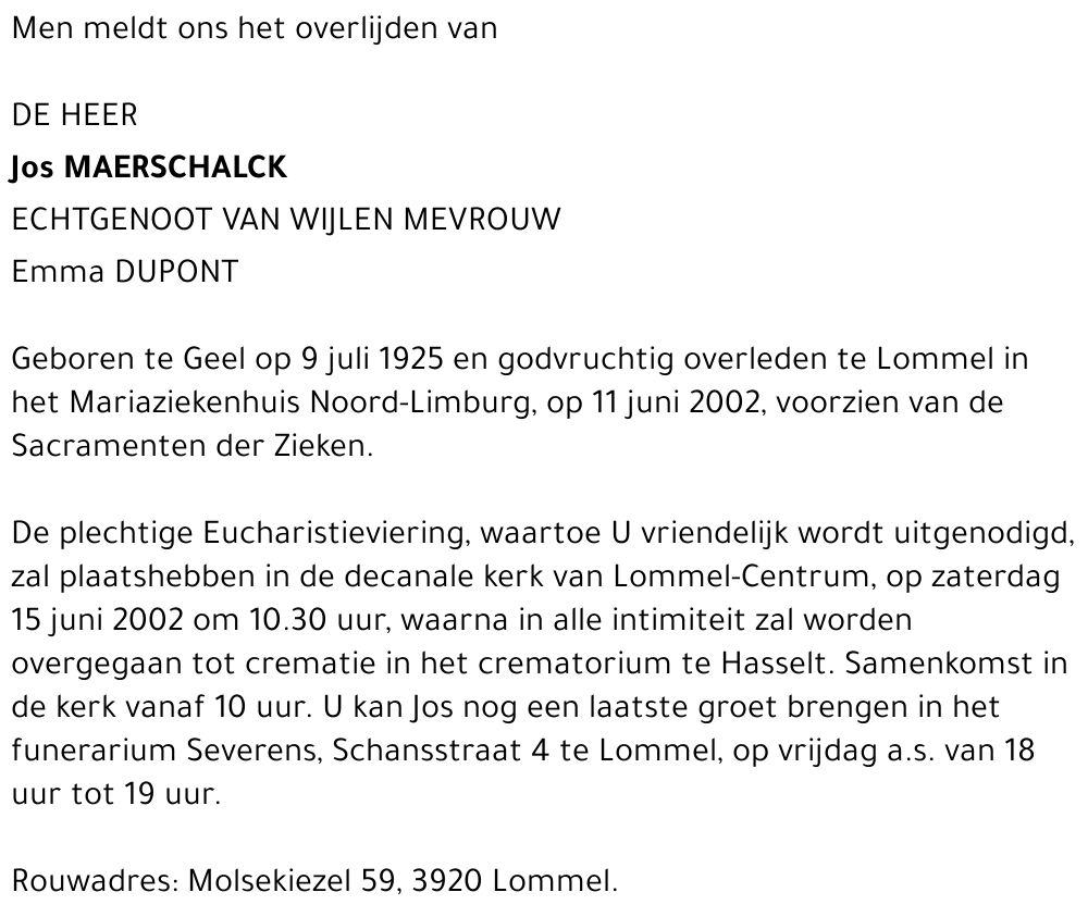 Jos Maerschalck