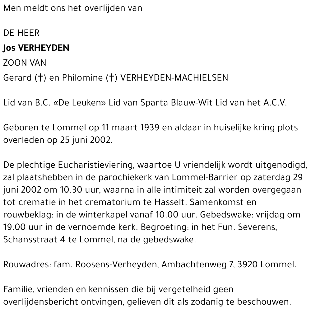 Jos Verheyden