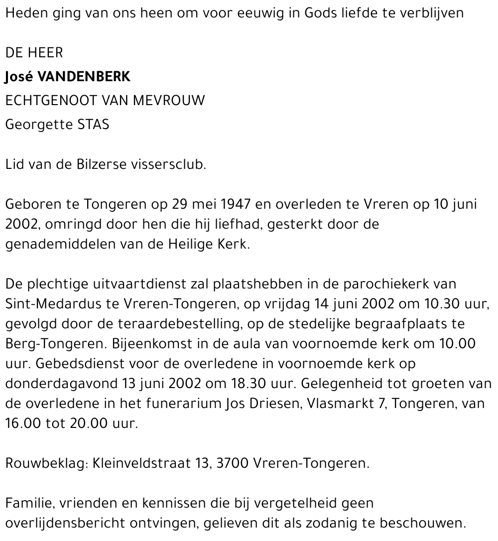 José Vandenberk