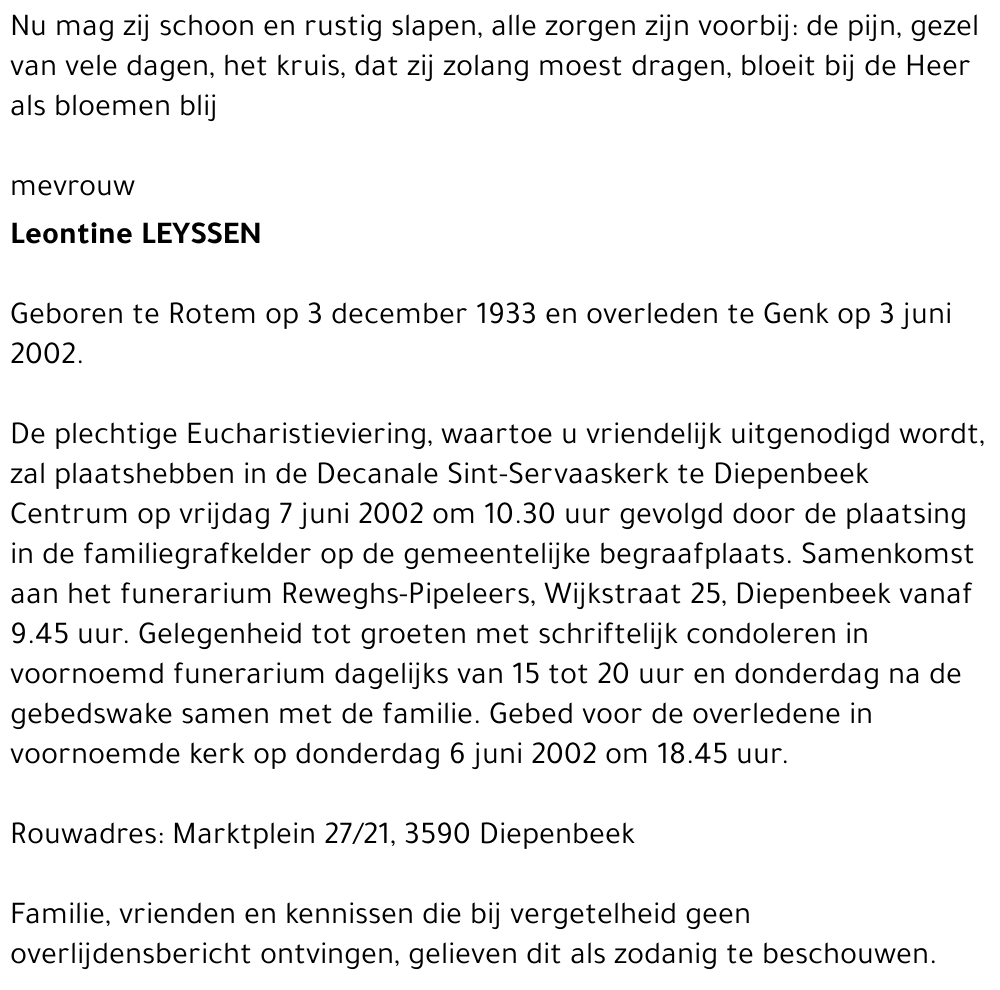 Leontine LEYSSEN