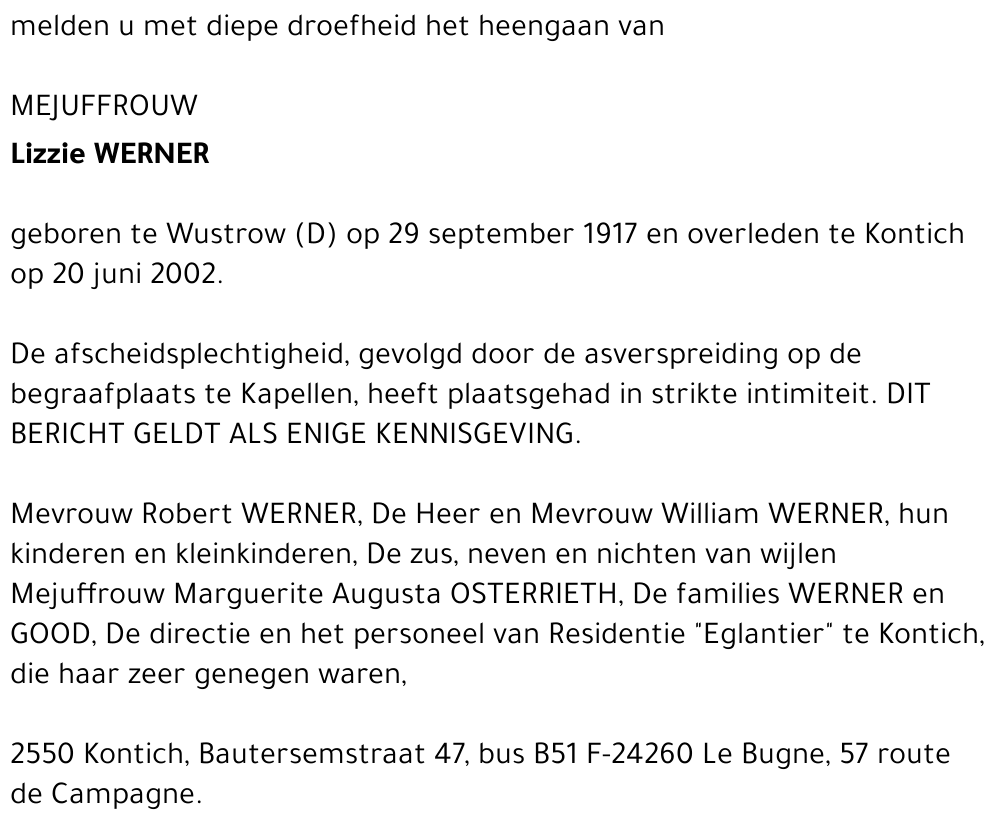 LIZZIE WERNER