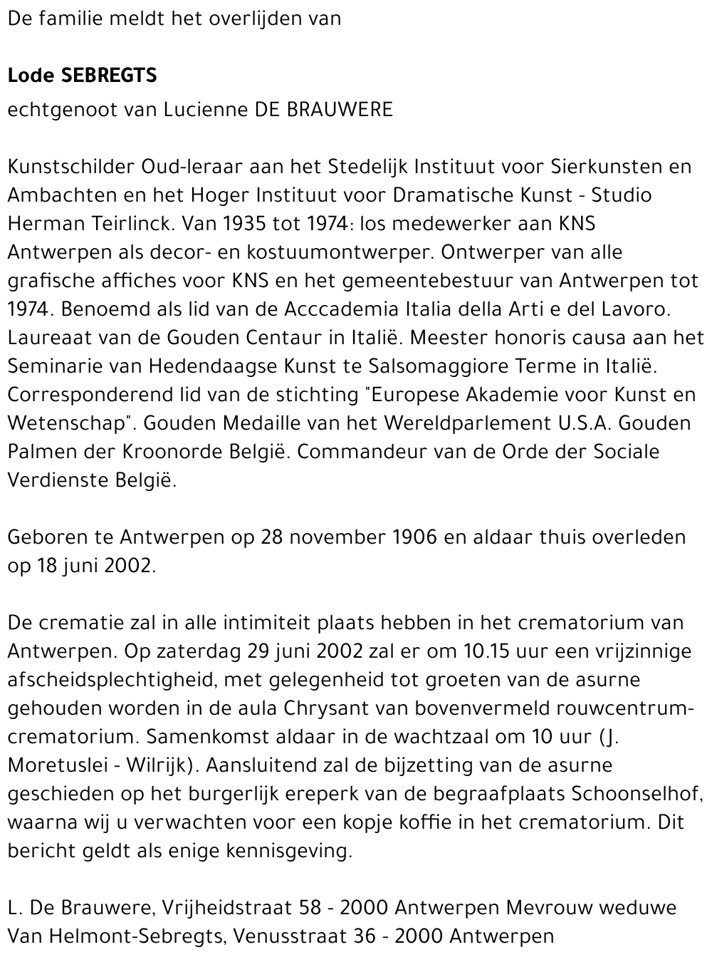 Lode Sebregts