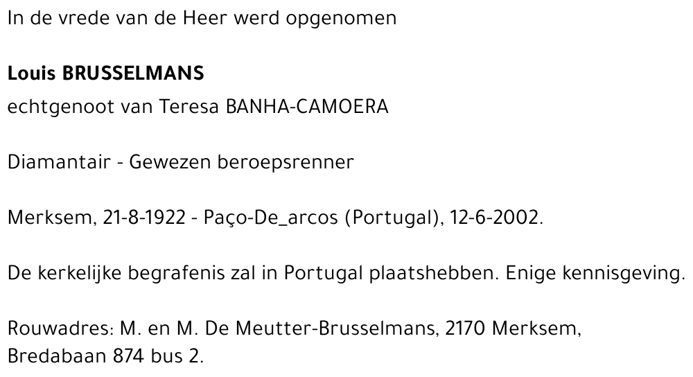 LOUIS BRUSSELMANS
