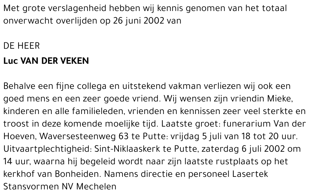 Luc Van der Veken