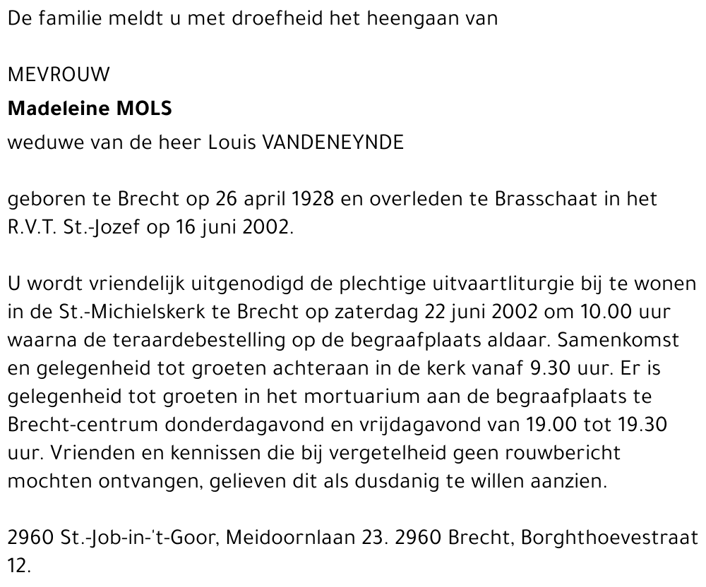 MADELEINE MOLS
