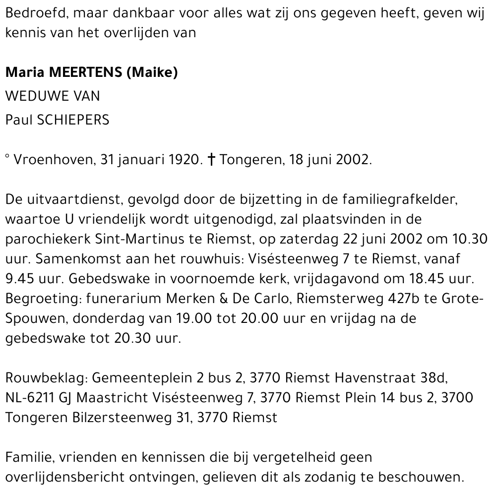 Maria (Maike) Meertens