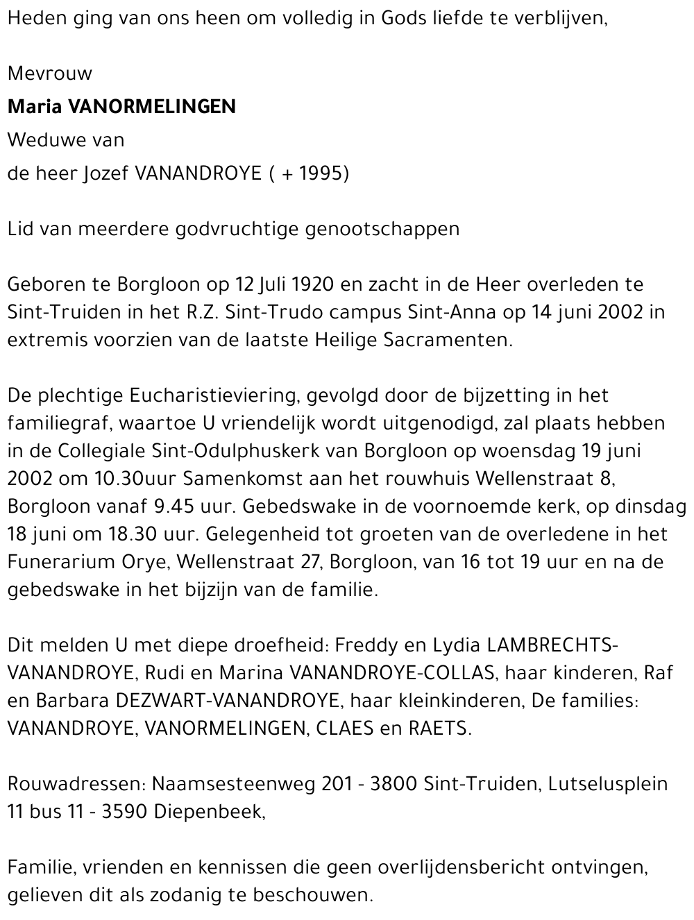 Maria Vanormelingen