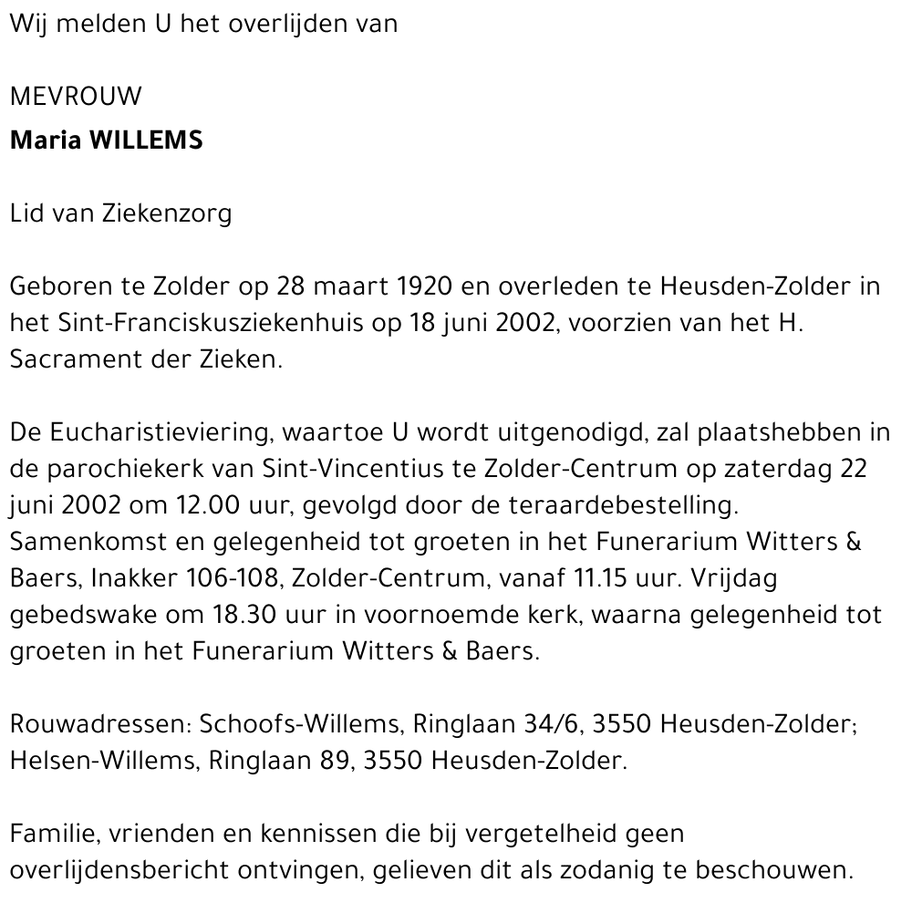 Maria Willems
