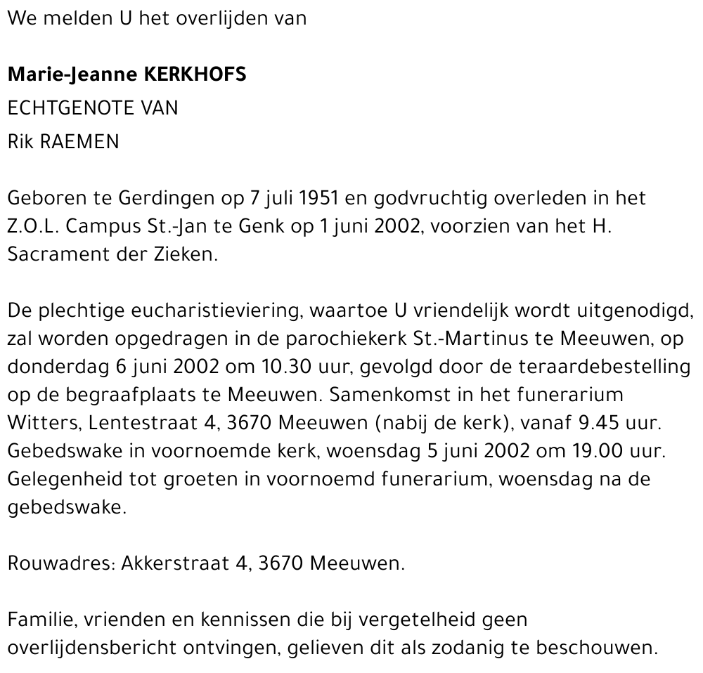 Marie-Jeanne Kerkhofs