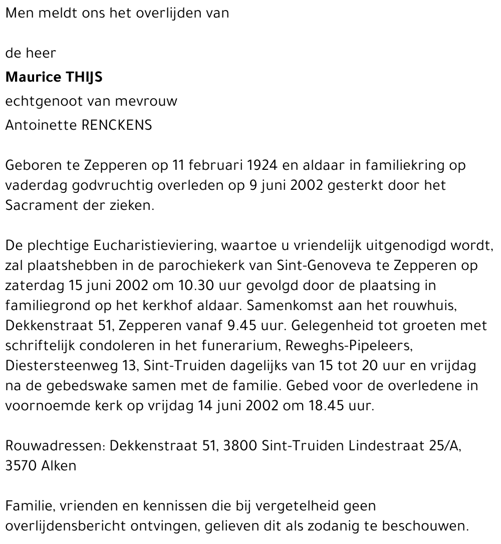 Maurice THIJS
