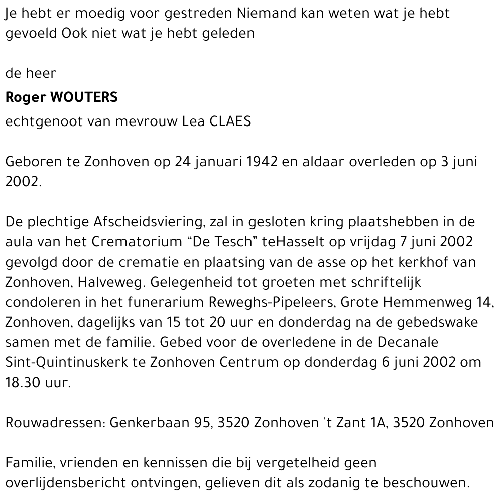 Roger WOUTERS