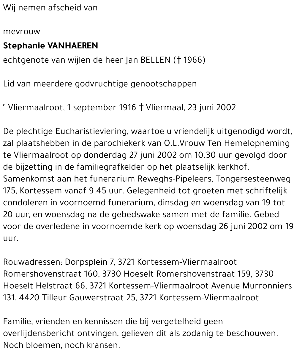 Stephanie VANHAEREN