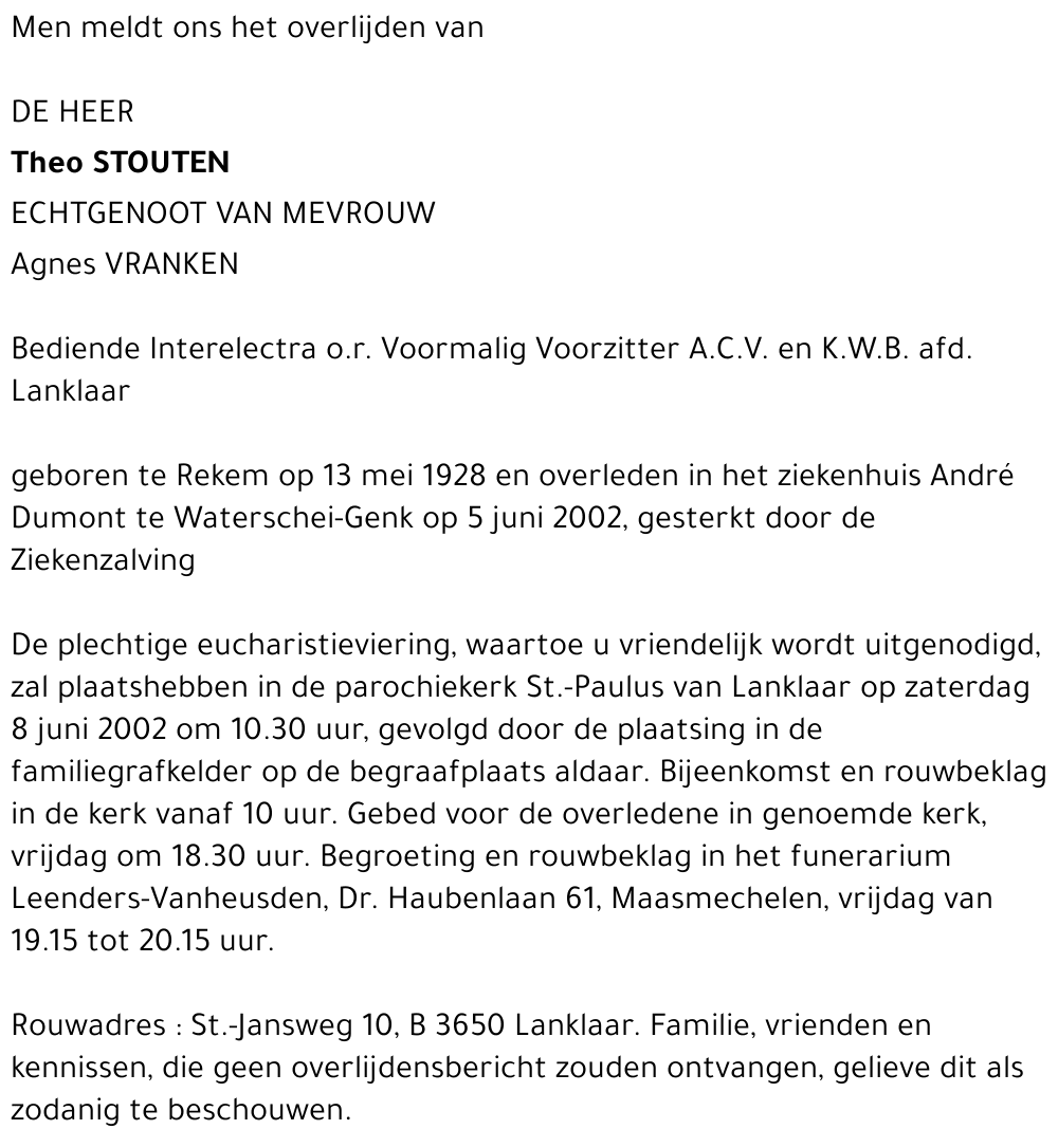 Theo Stouten