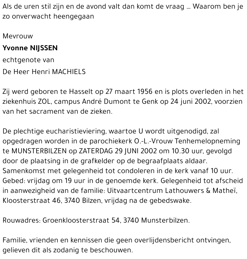 Yvonne NIJSSEN