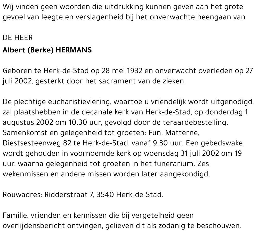Albert (Berke) Hermans