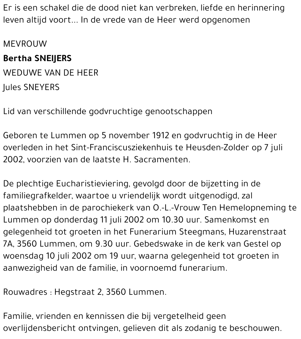 Bertha Sneijers