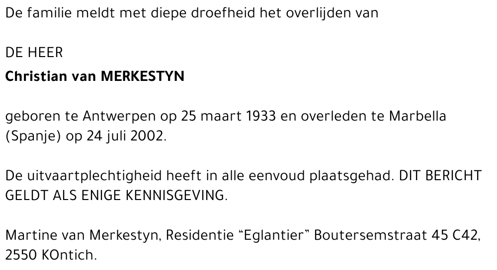 Christian van Merkestyn
