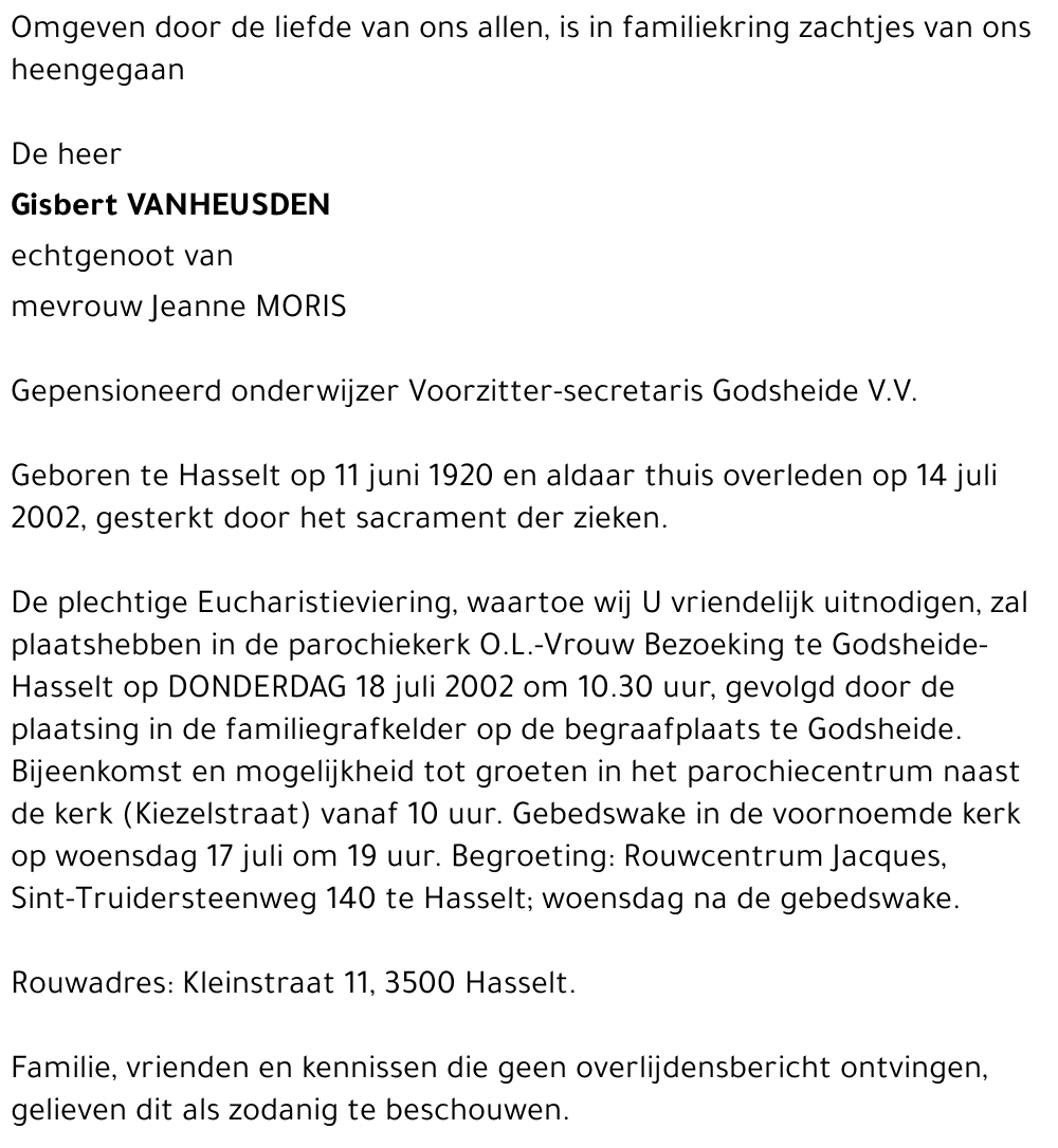 Gisbert Vanheusden