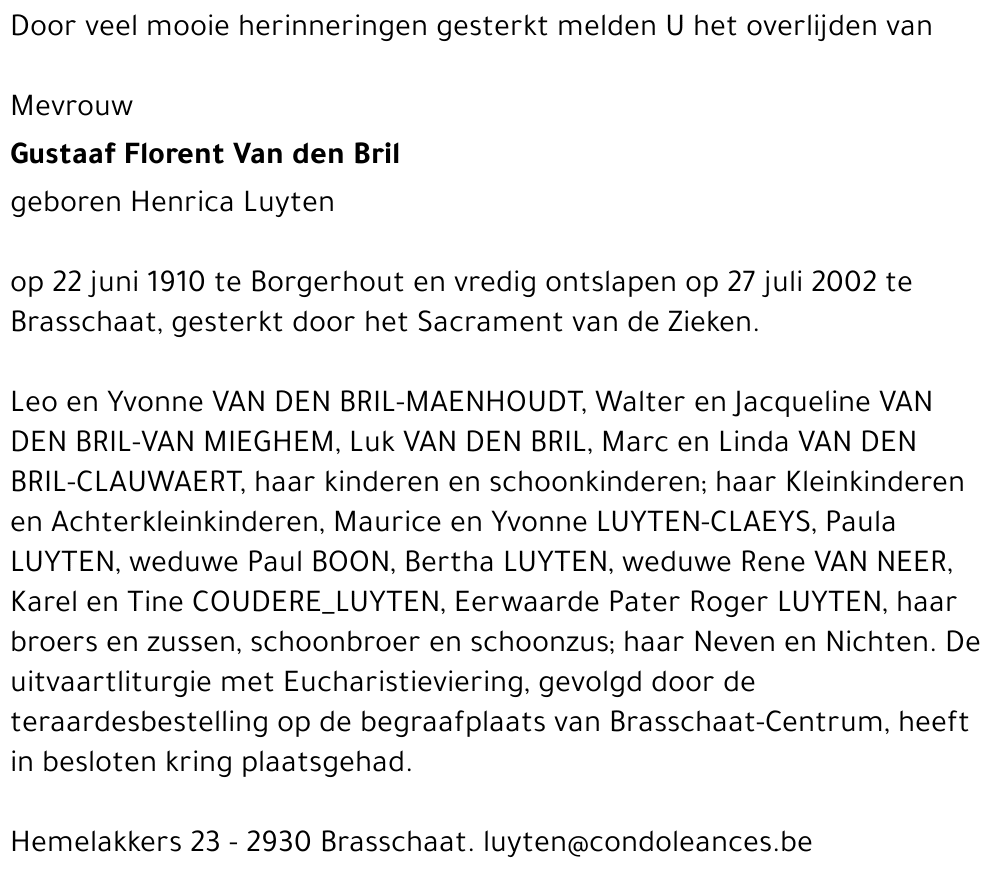 Gustaaf Florent Van den Bril