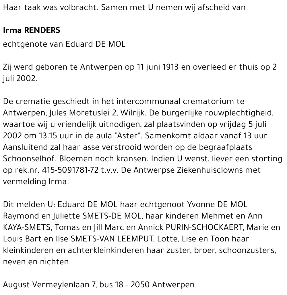 Irma Renders