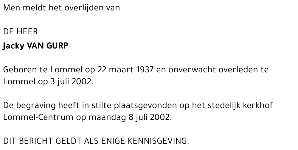 Jacky Van Gurp
