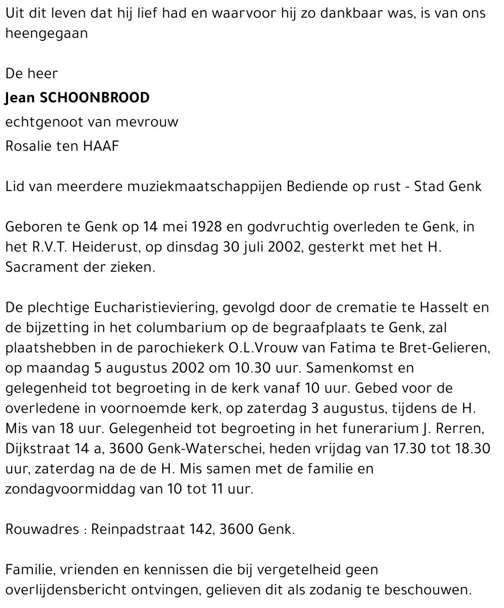 Jean SCHOONBROOD