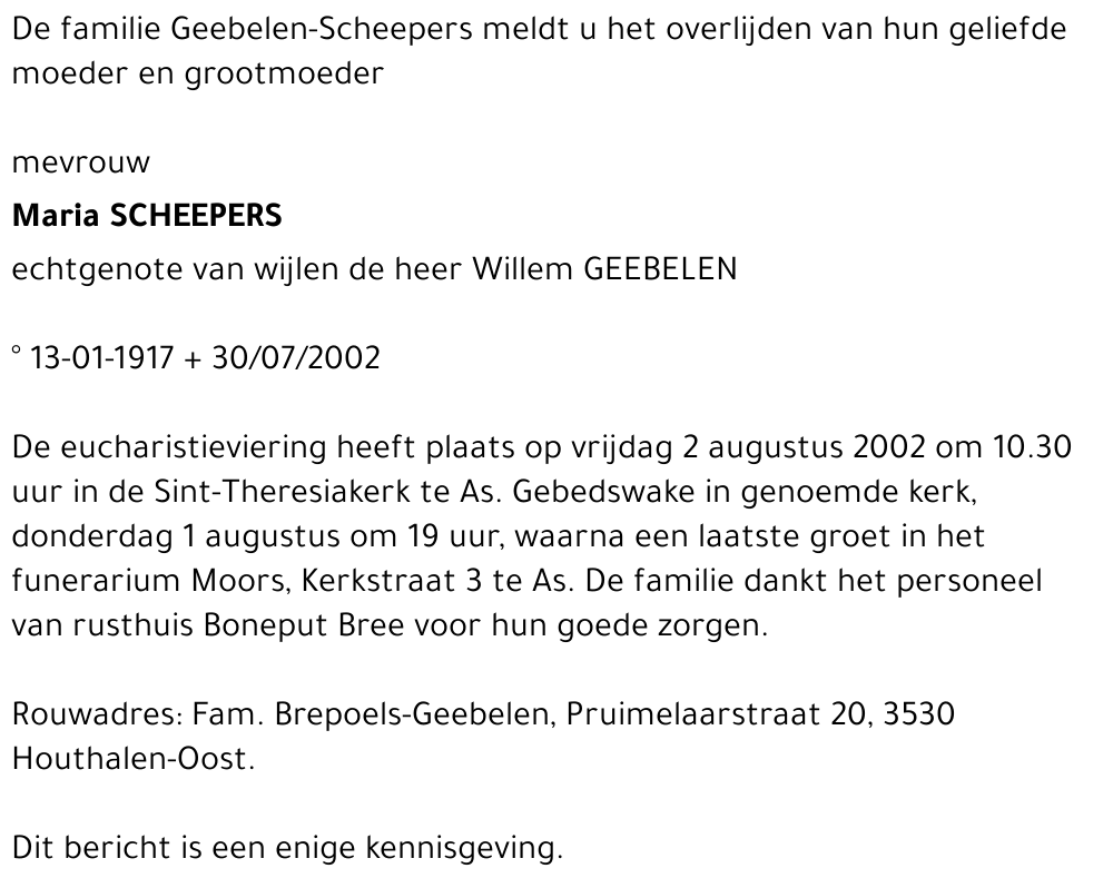 Maria Scheepers