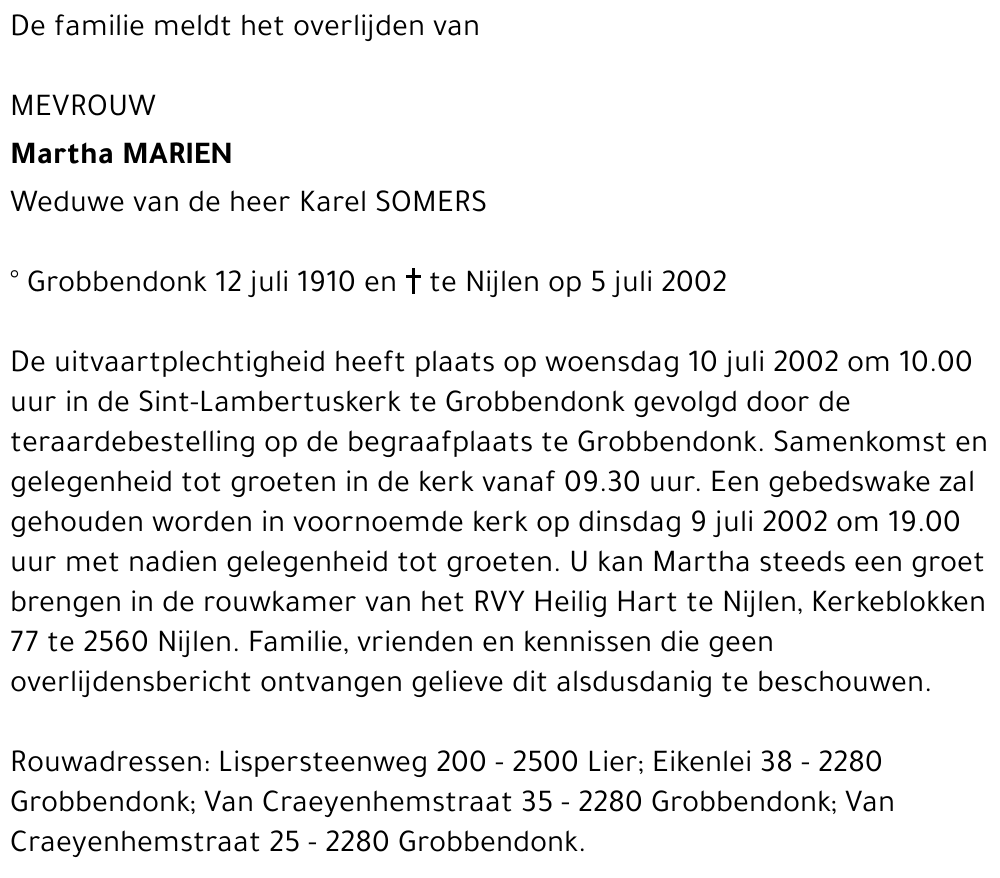 Martha MARIEN