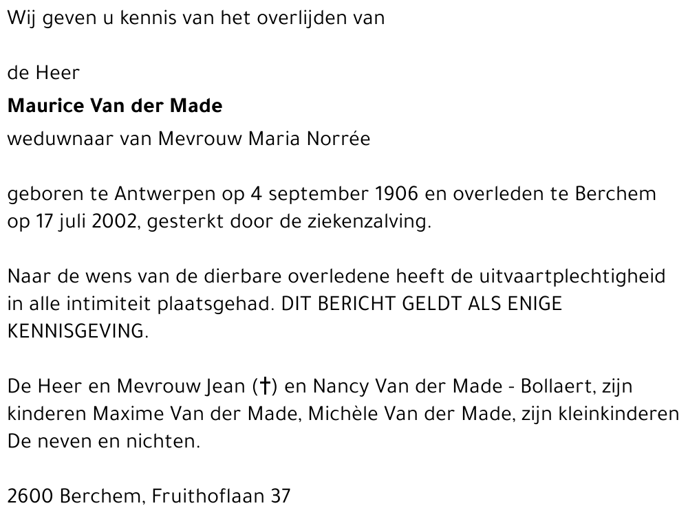 Maurice Van der Made