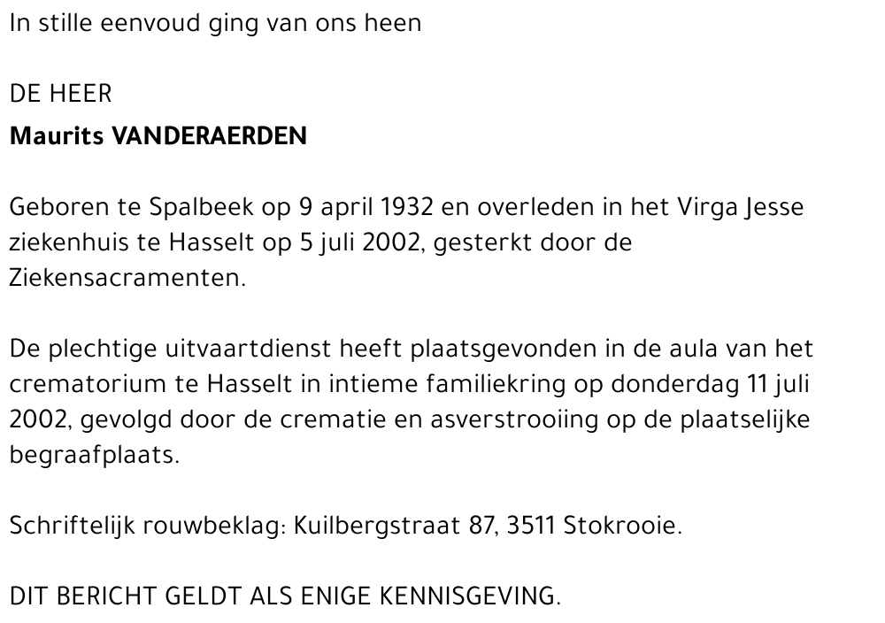 Maurits Vanderaerden