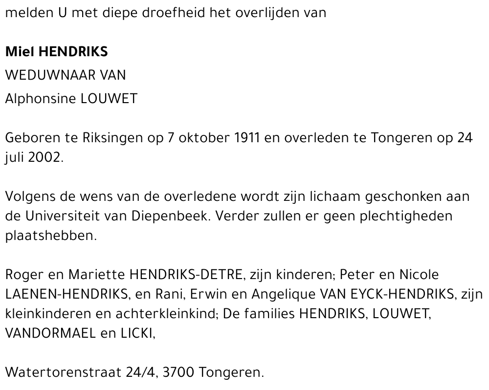 Miel Hendriks