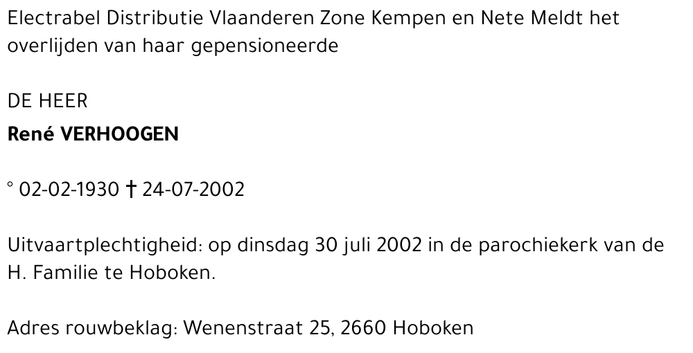 RENÉ VERHOOGEN