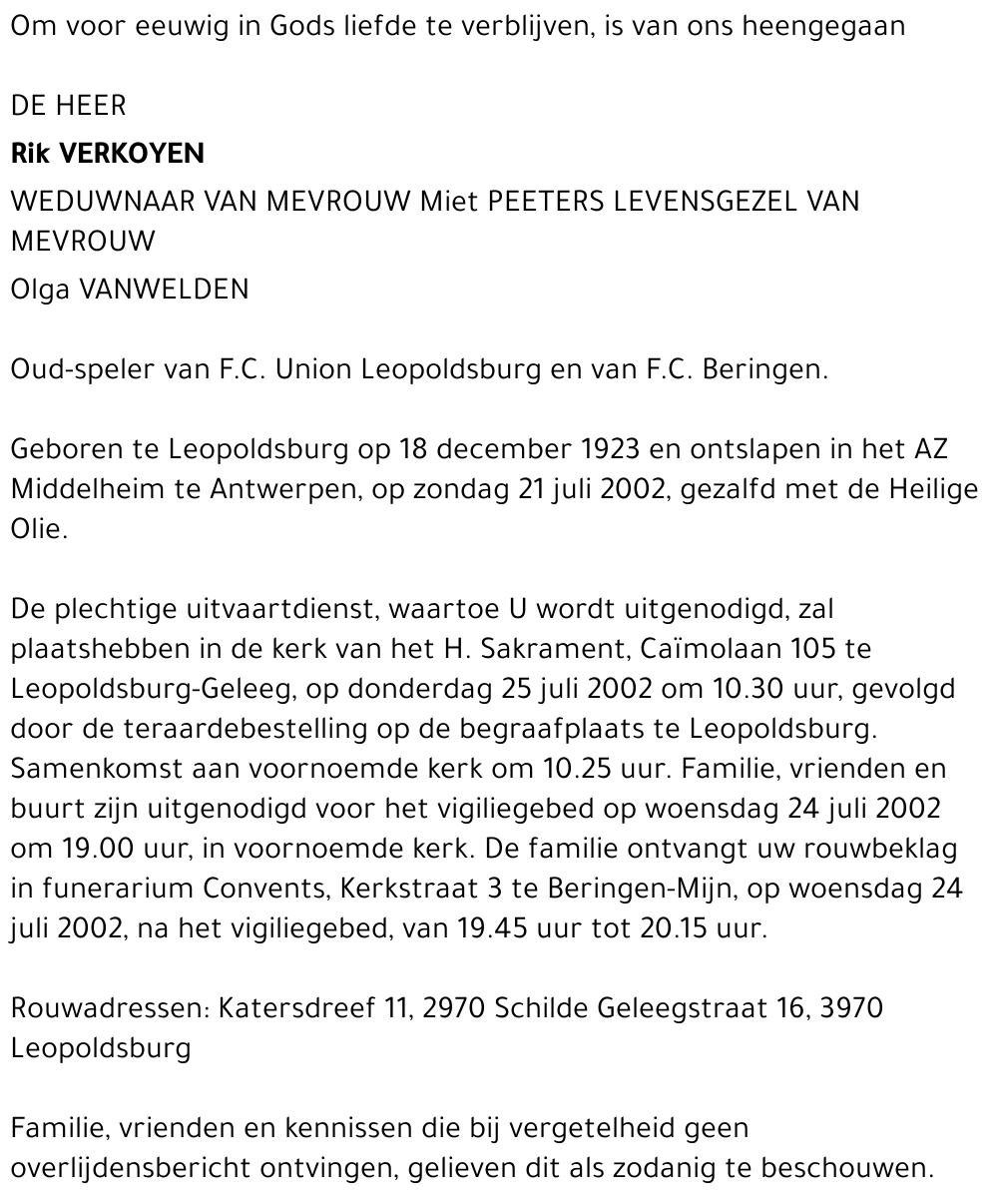 Rik Verkoyen