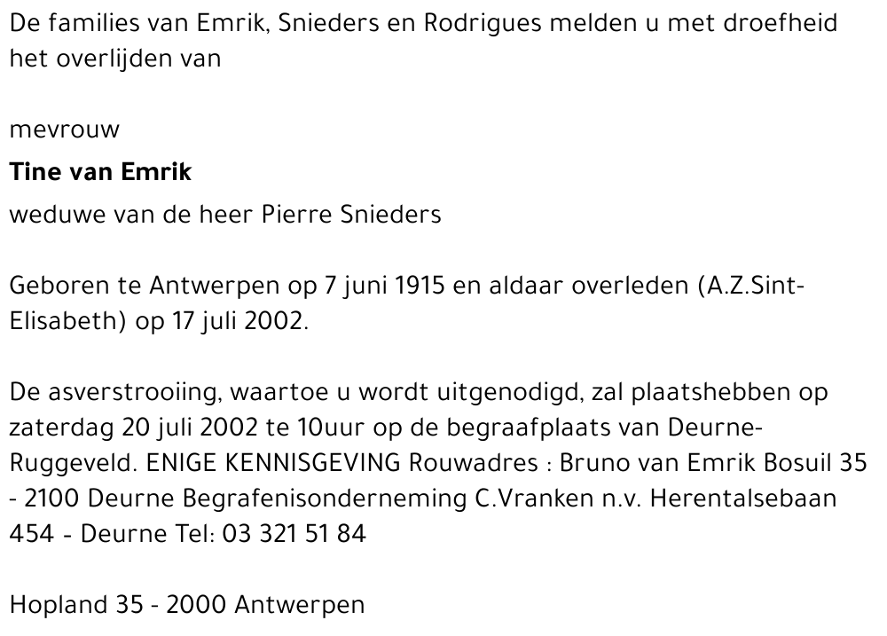Tine van Emrik