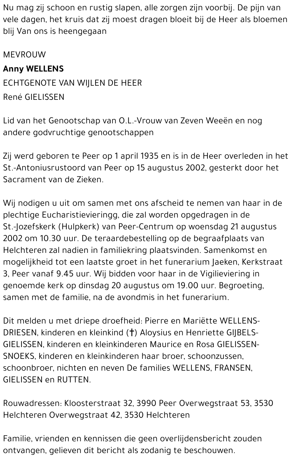 Anny Wellens