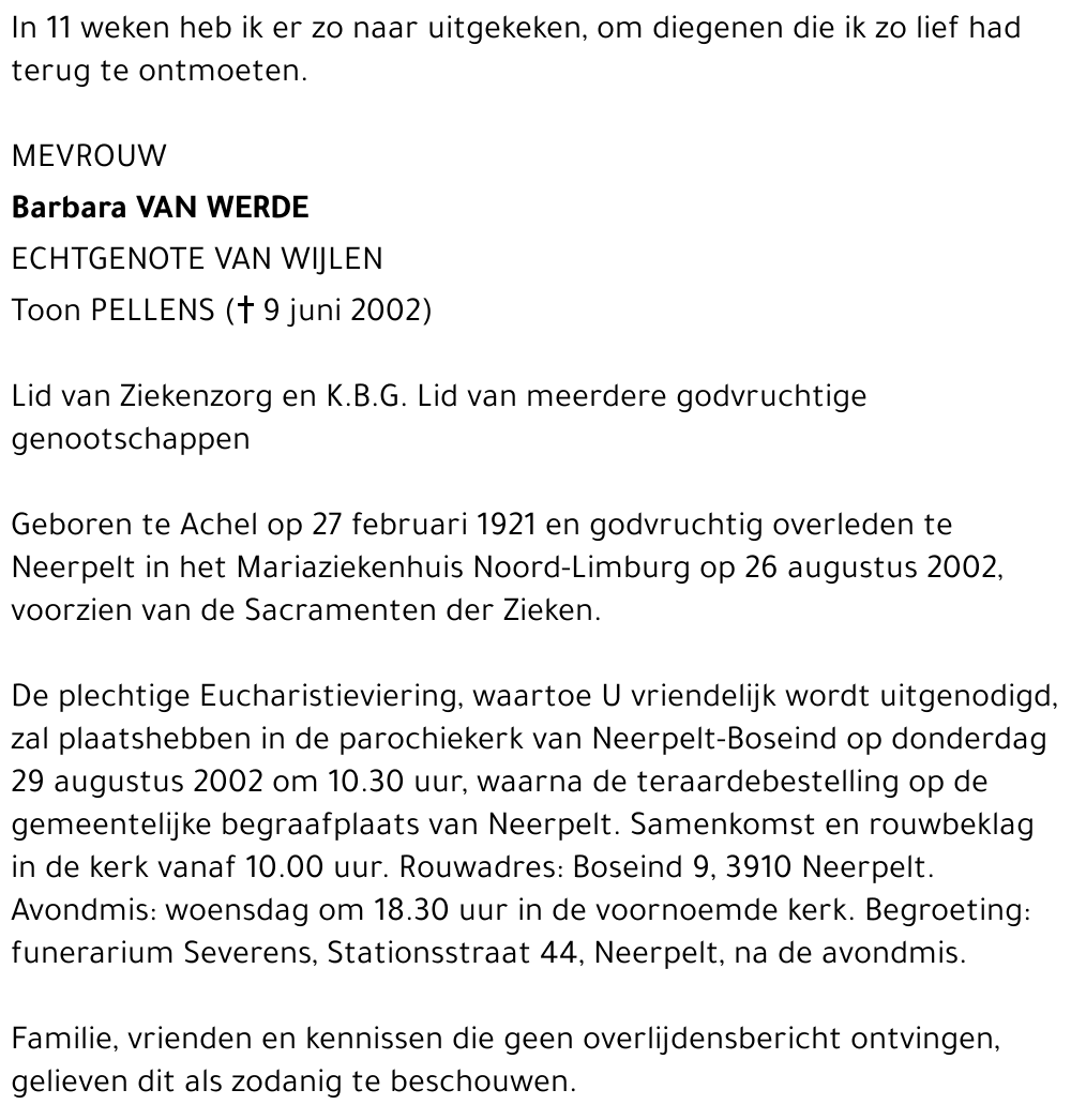 Barbara Van Werde