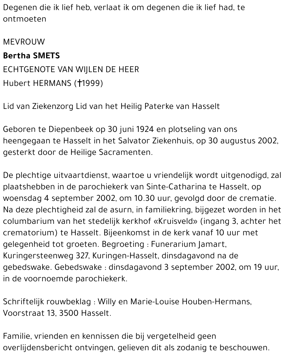 Bertha Smets