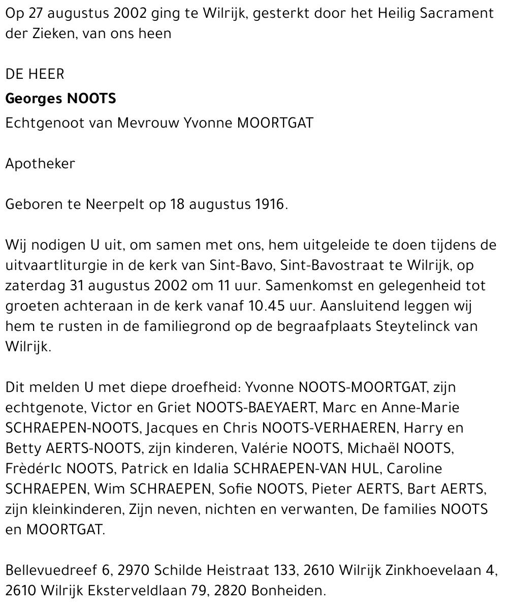 GEORGES NOOTS